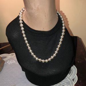 Sterling silver beaded necklace
